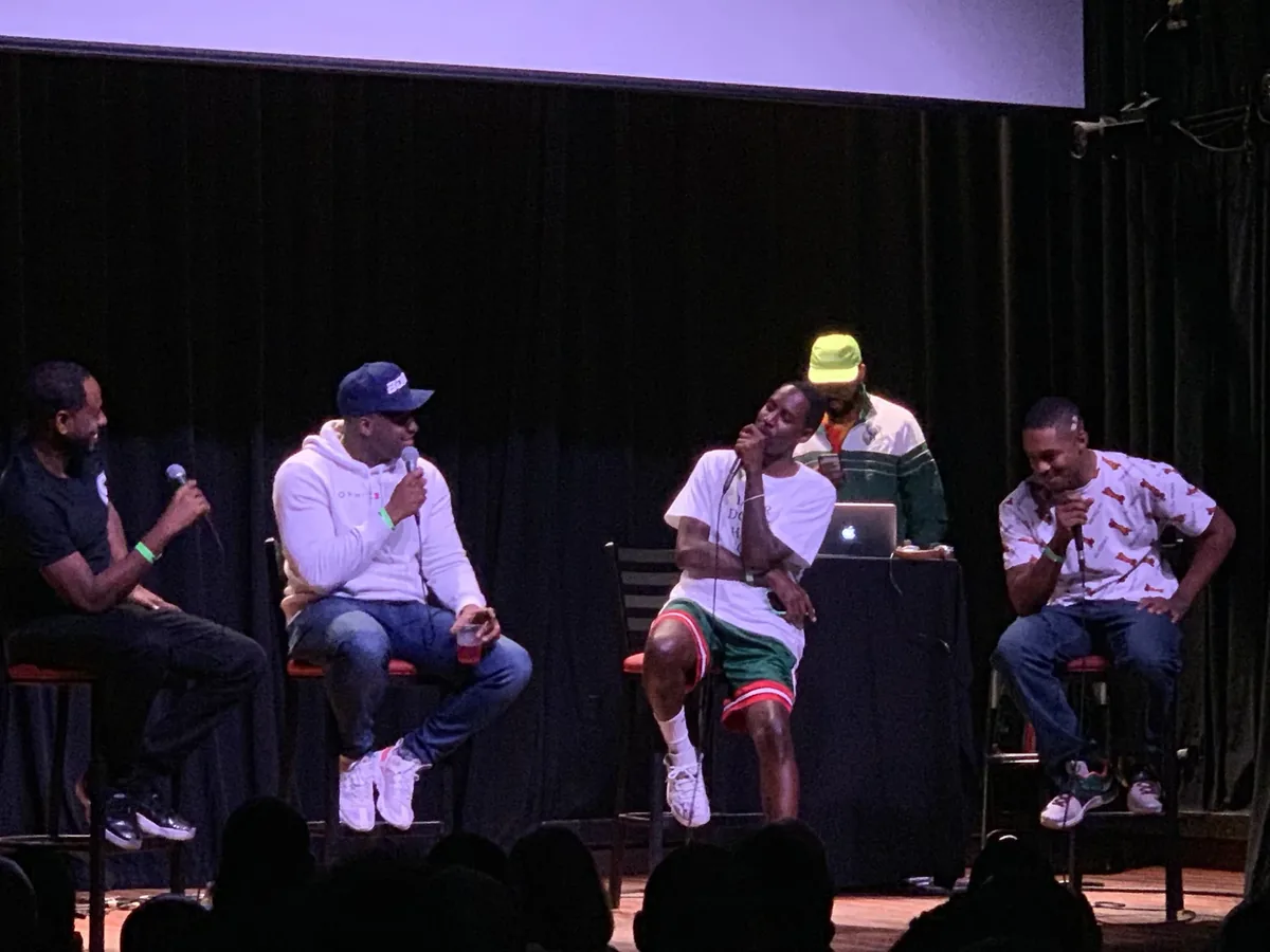 The BOMM crew on stage at the Chicago live show