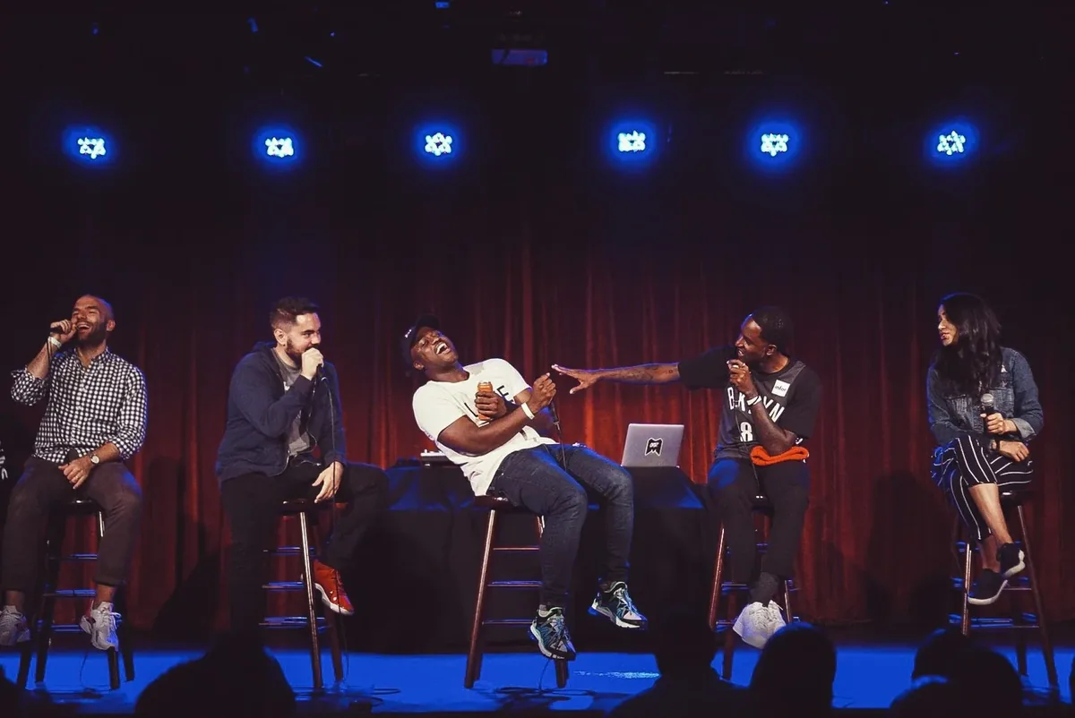 The CTD OG Pod crew on stage in Brooklyn
