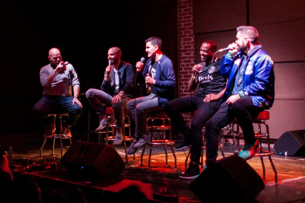 The CTD OG Pod crew on stage in Los Angeles