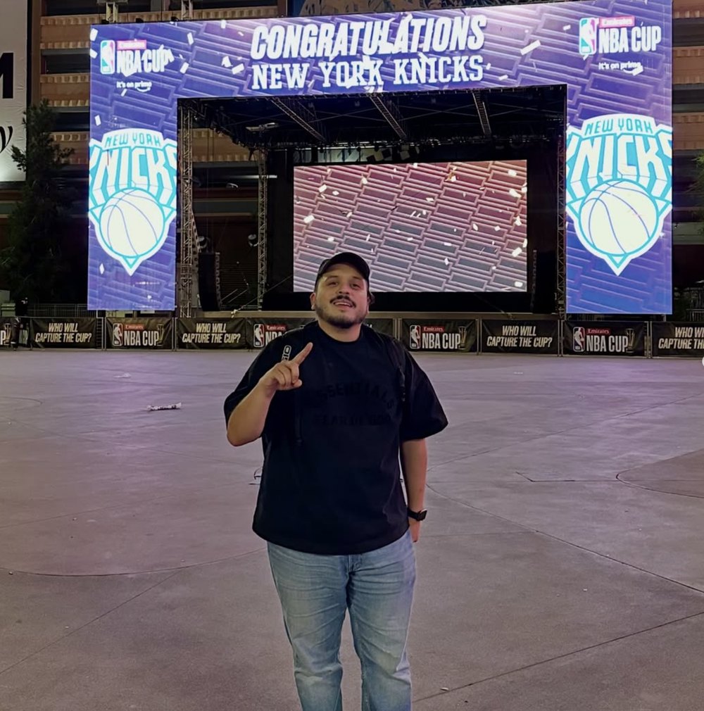 Rob Lopez inside the NBA Cup venue