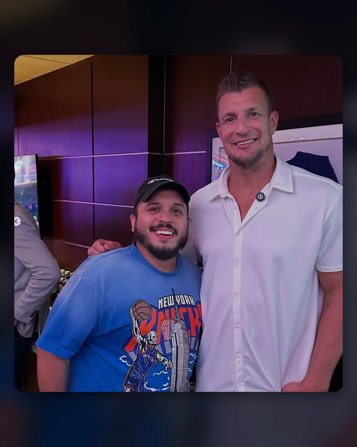 Rob Lopez with Rob Gronkowski